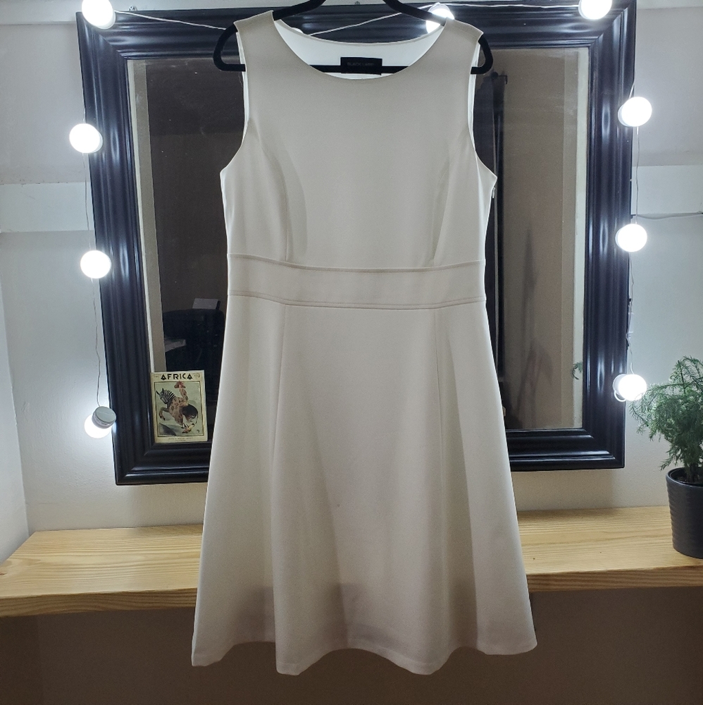 White fit and flare dress
